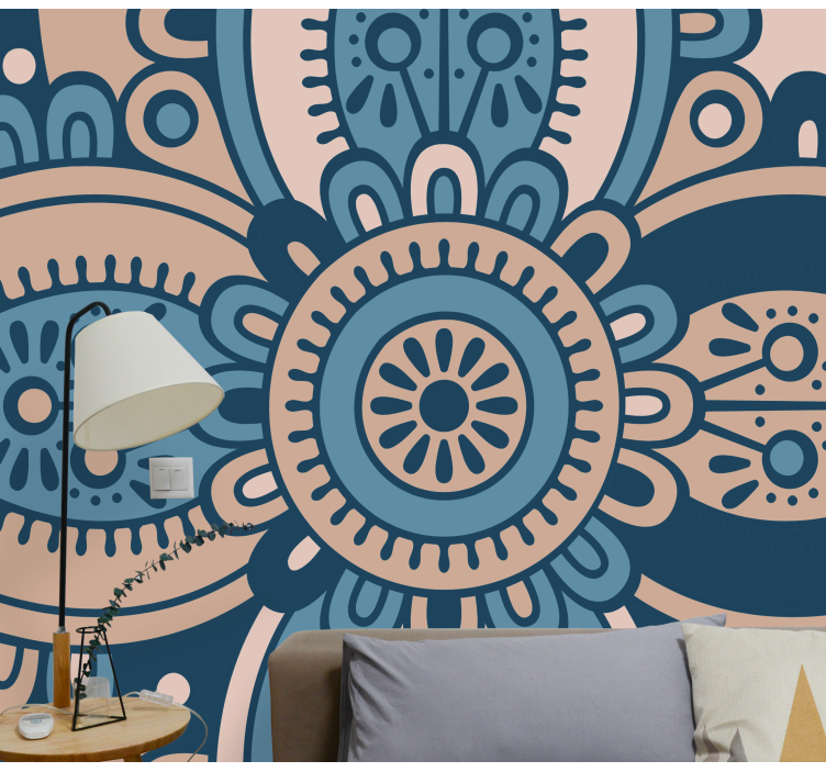 Floral Mandala Pattern texture wall mural - TenStickers