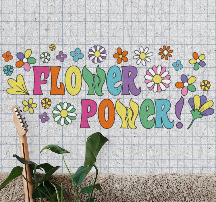 Flower mural blooming energy design - TenStickers