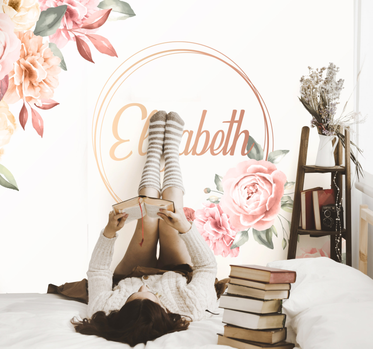 Flower mural custom botanical design - TenStickers