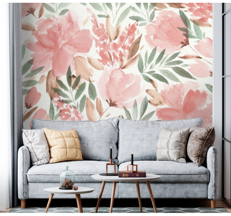 Flower mural floral elegance design - TenStickers