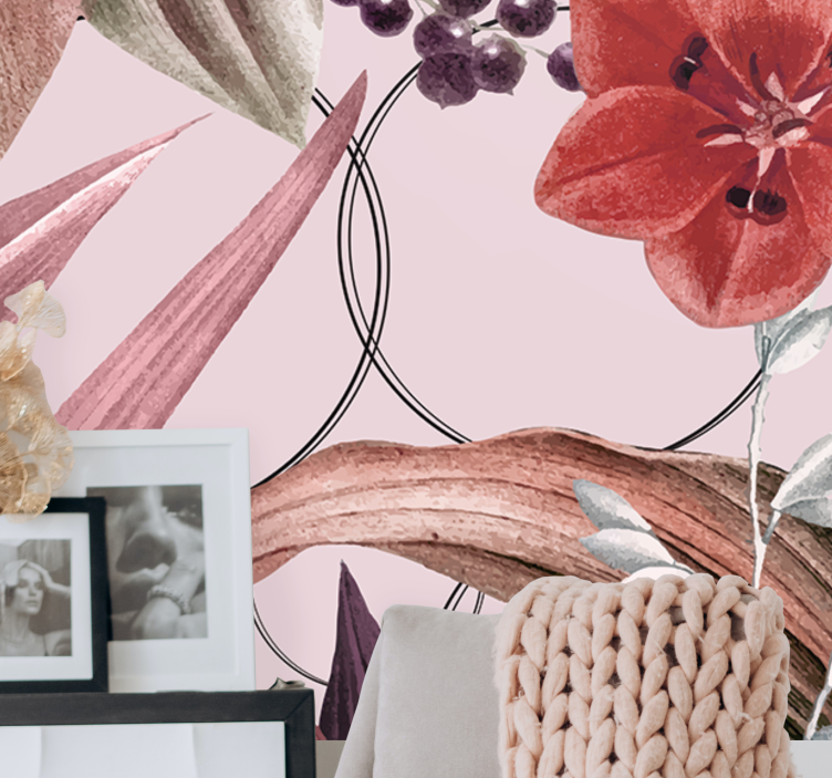 Flower mural flower patterns design - TenStickers