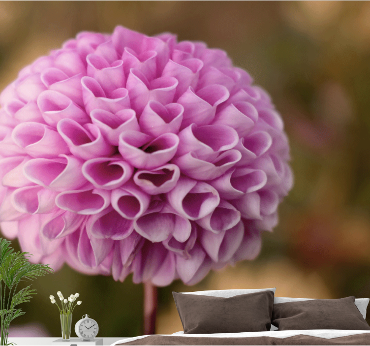 Flower mural pink floral sphere - TenStickers