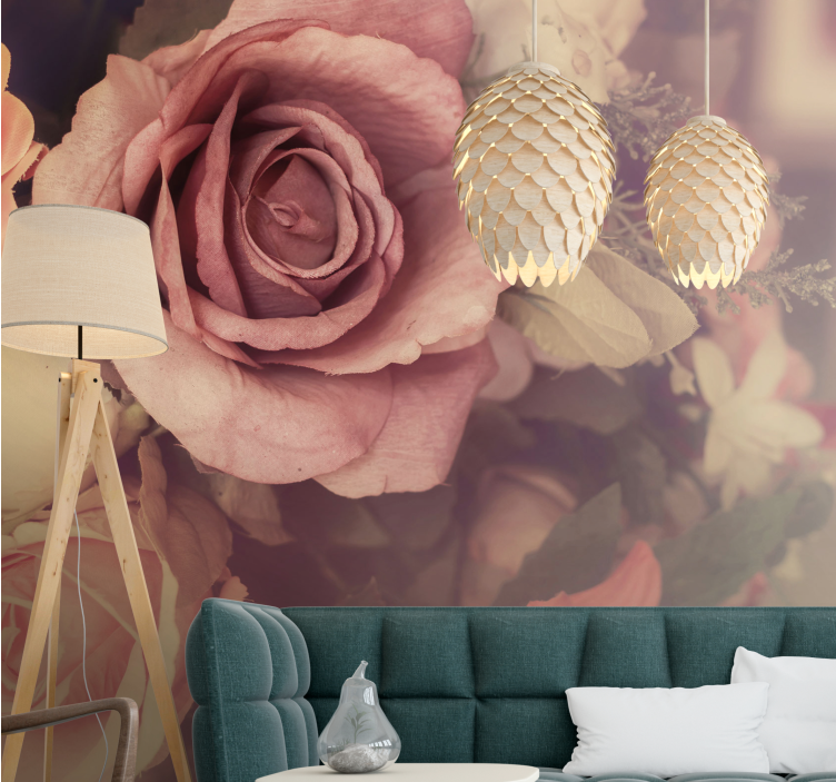 Flower mural rose floral arrangement - TenStickers