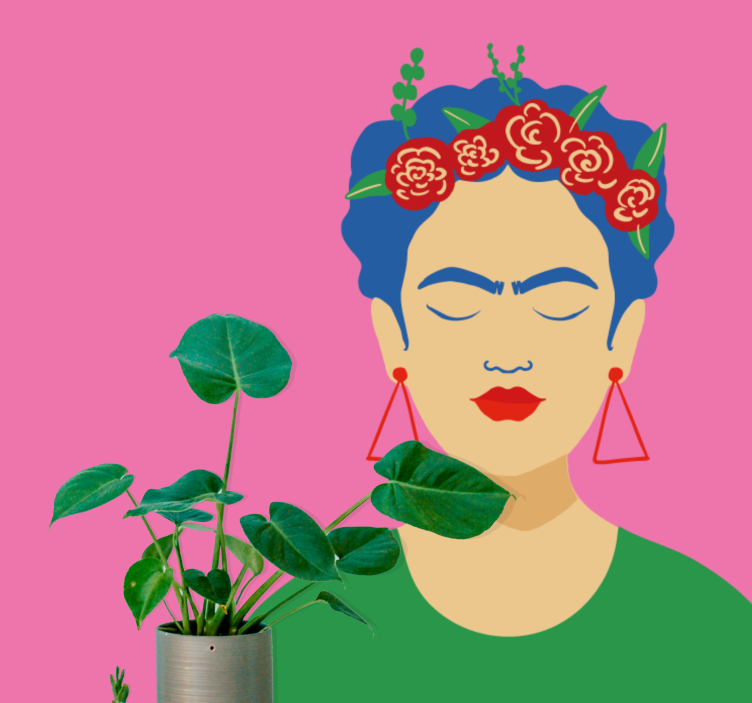 Frida Kahlo pop art design Urban Art Wall Mural - TenStickers