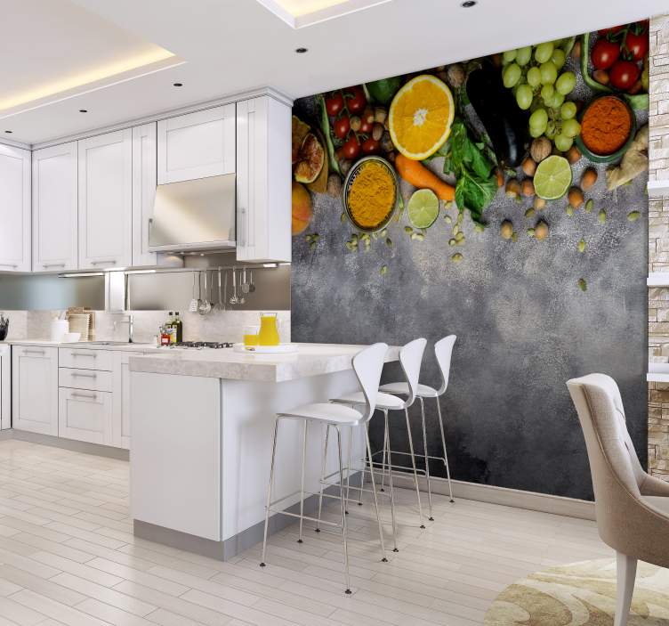 fruit and spices aesthetic style Wall Mural - TenStickers