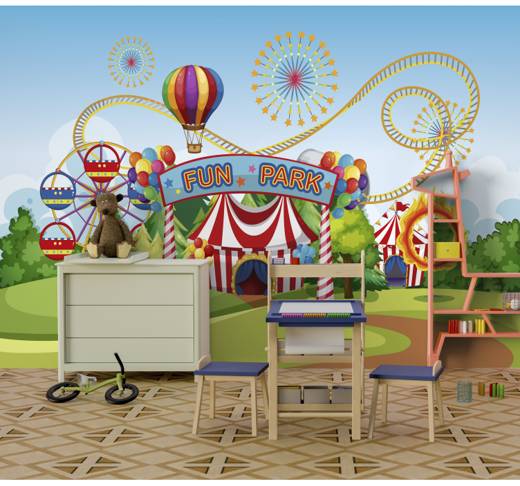Fun park  Kids 3D wall mural - TenStickers