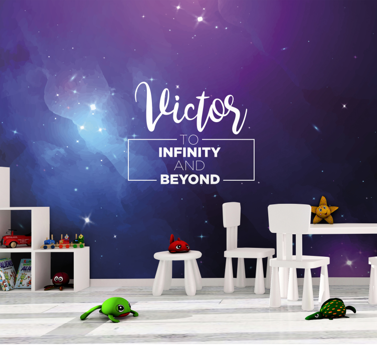 Galaxy personalised quote custom wall mural - TenStickers