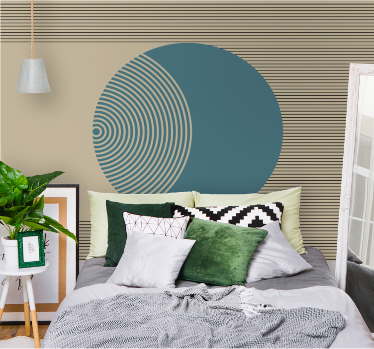Geometric circle pattern abstract wall mural - TenStickers