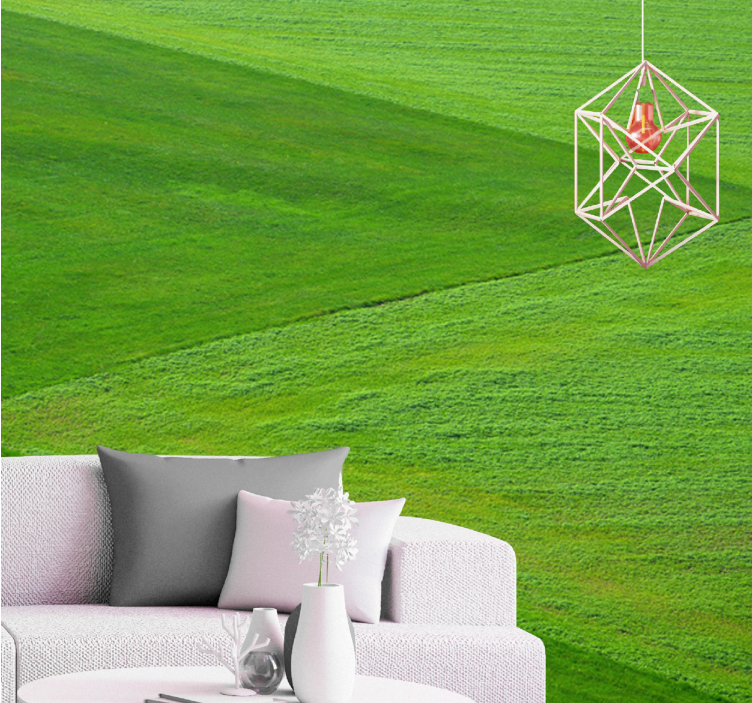Green grass aesthetic nature wall mural - TenStickers