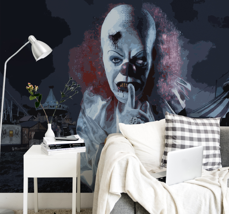Horror Movie scary clown wall mural - TenStickers