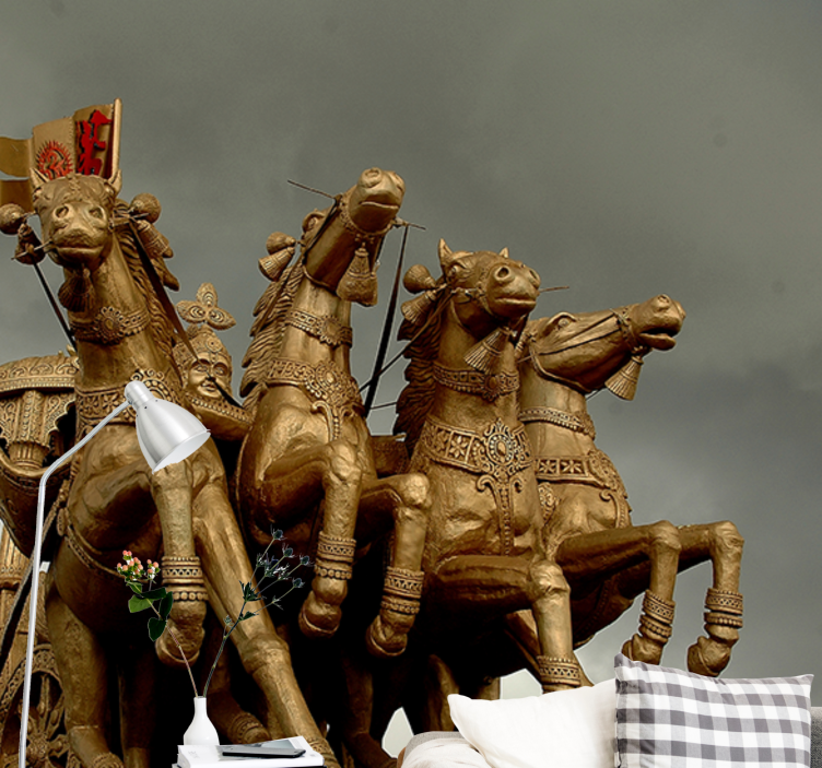 Horses golden hair 3D Wall Mural - TenStickers