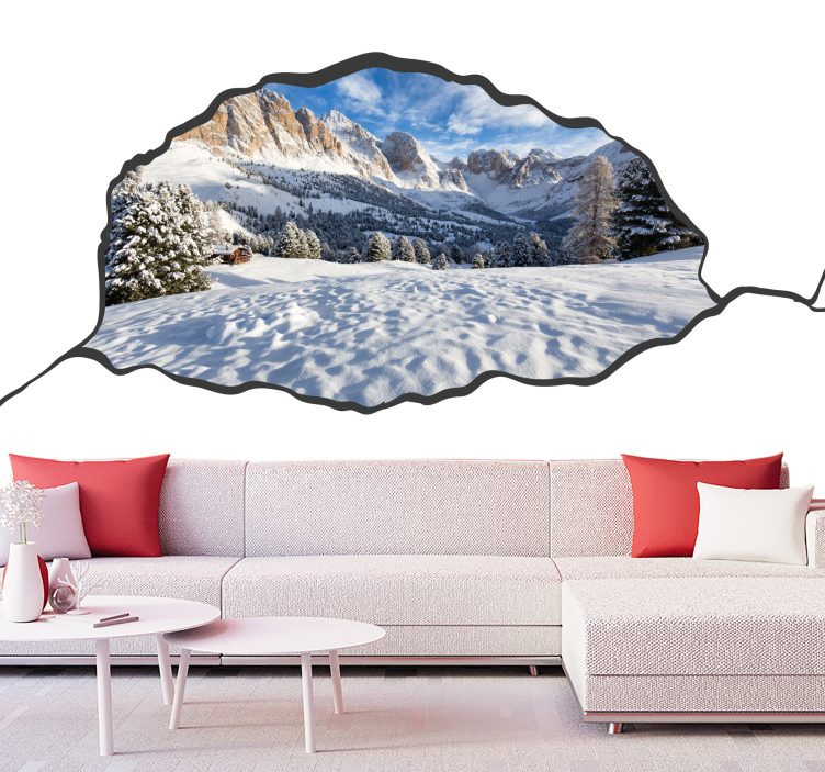 Icy Mountain Scenery mountain wall mural - TenStickers