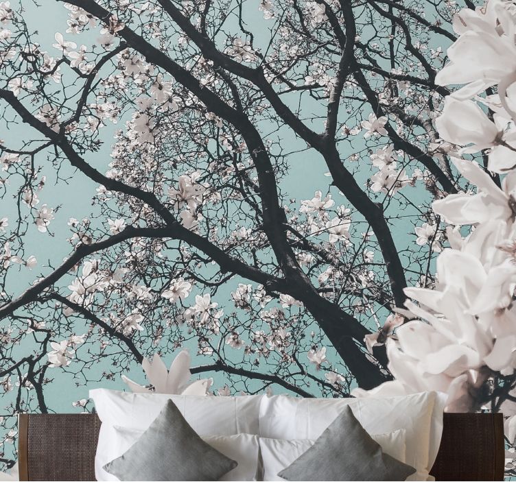 Japanese cherry Blossom wall mural - TenStickers