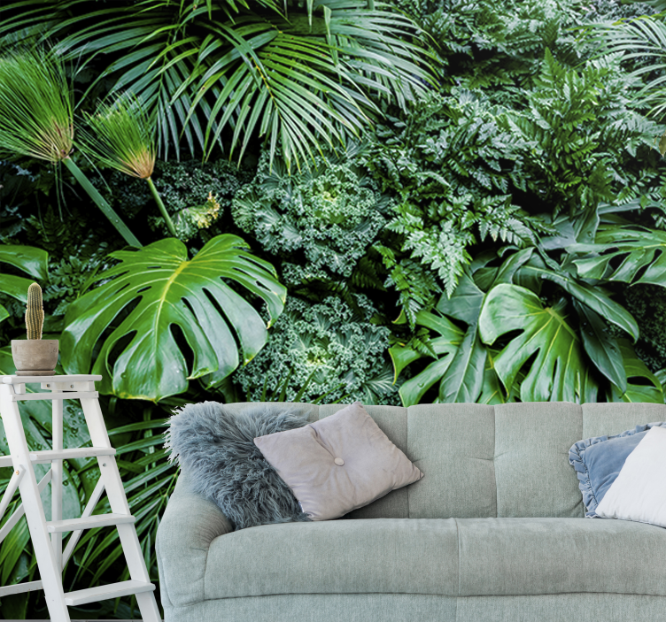 Jungle Plants Mural Wallpaper - TenStickers