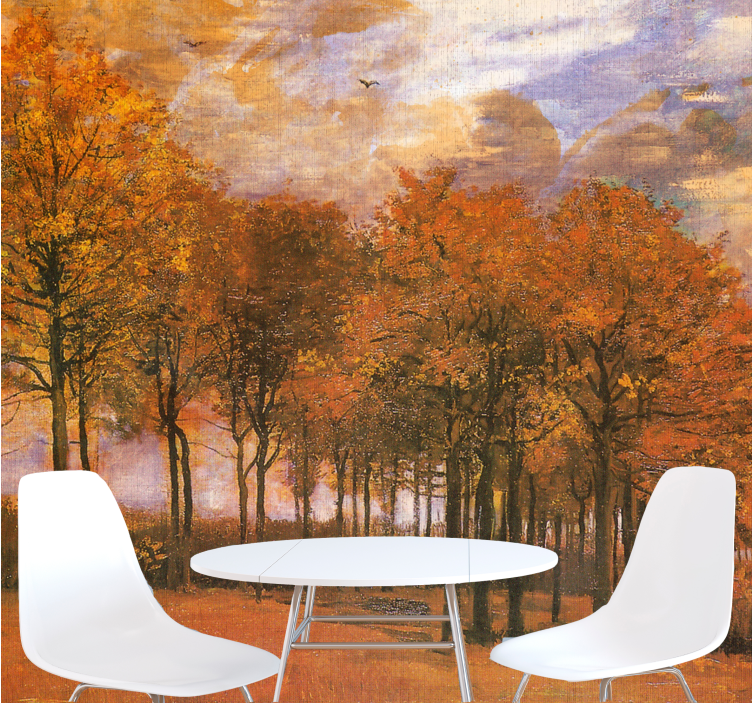 Landscape mural wallpaper fall woodland scenery - TenStickers