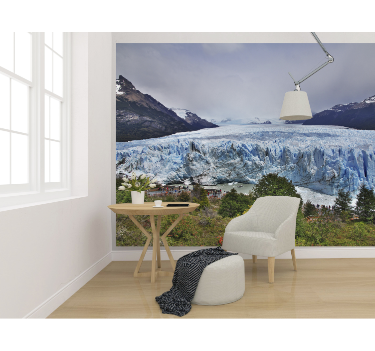 Landscape mural wallpaper glacial landscape view - TenStickers