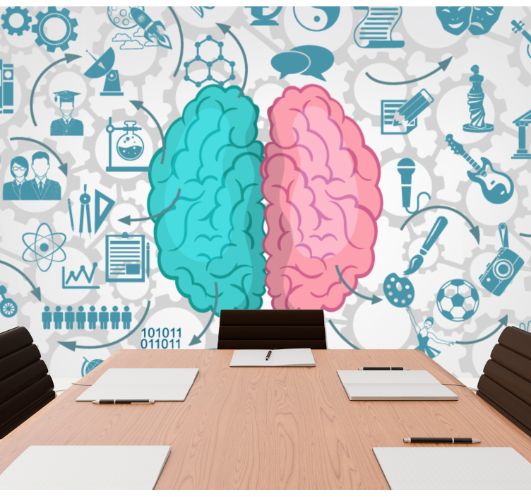 Left and right brain Urban Art Wall Mural - TenStickers