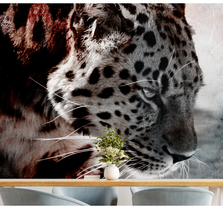 Leopard Portrait Close-Up animal wall mural - TenStickers