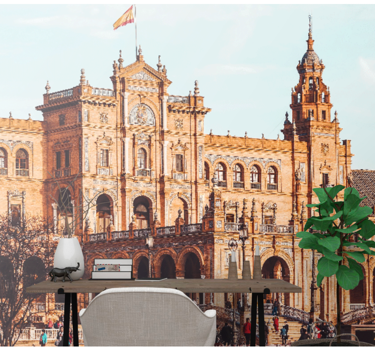 Madrid wall mural historic spanish architecture - TenStickers