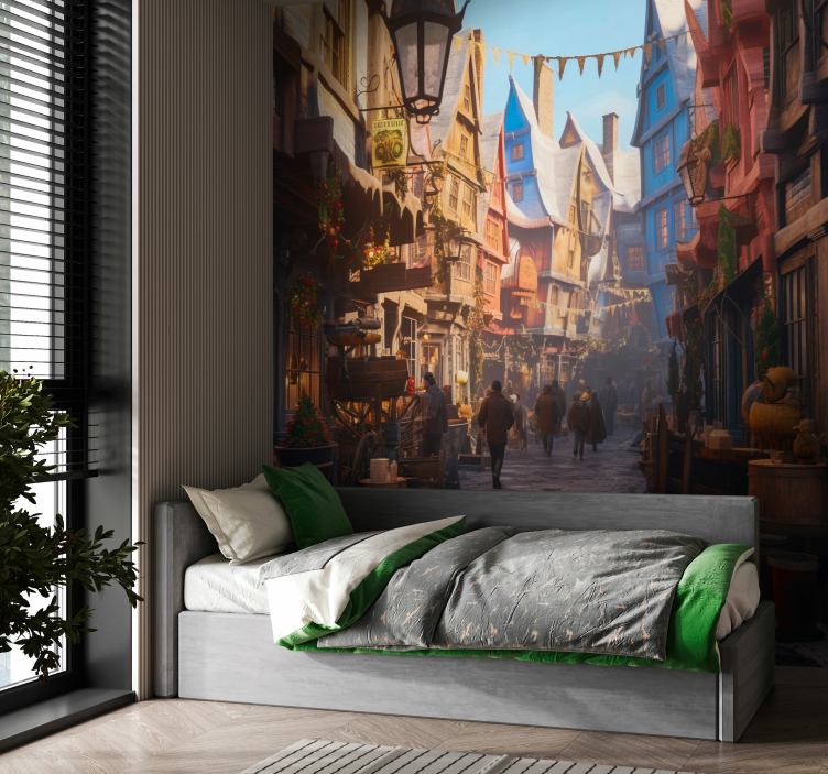 Magicians city fantasy wall mural - TenStickers