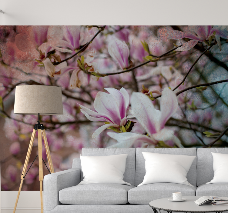 Magnolia Blossom Explosion orchid mural - TenStickers