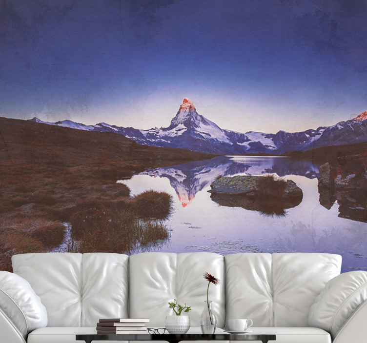 Majestic mountain echo landscape mural wallpaper - TenStickers