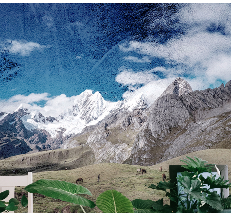 Majestic Mountain Range landscape mural wallpaper - TenStickers