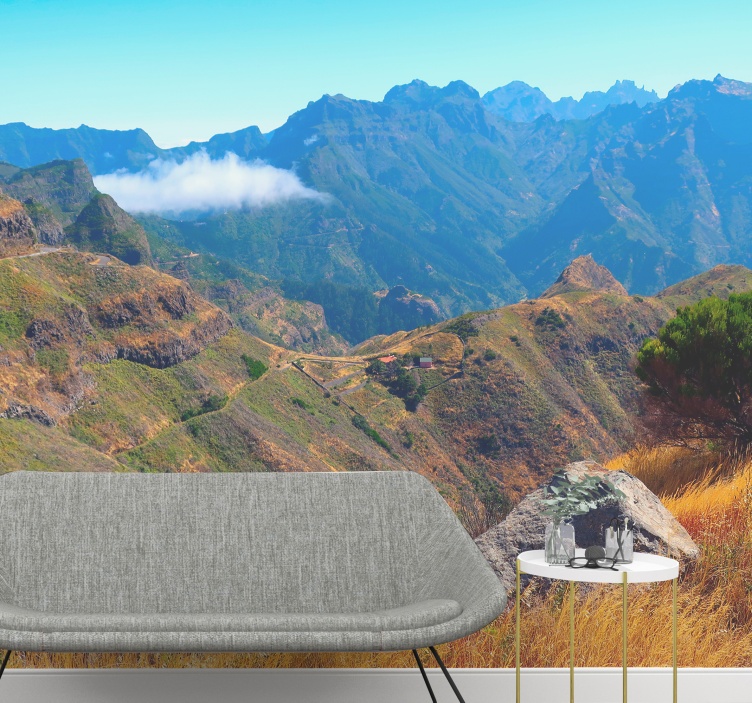 Majestic View mountain wall mural - TenStickers