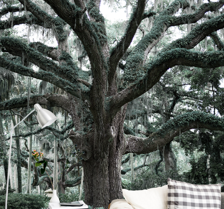 Majestic oak branches tree mural - TenStickers