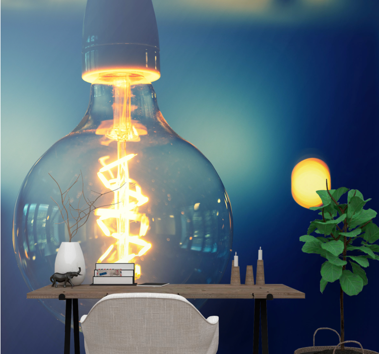 Mural quote elegant lighting fixture - TenStickers