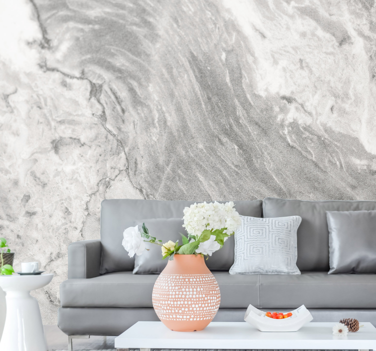 Natural Grey Marble wall mural - TenStickers