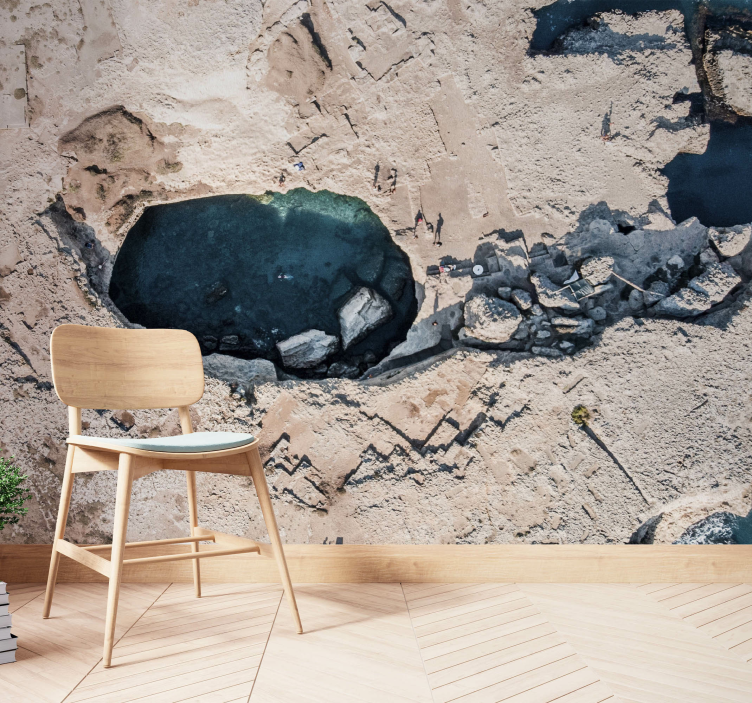 natural swimming pool in italy wall mural - TenStickers