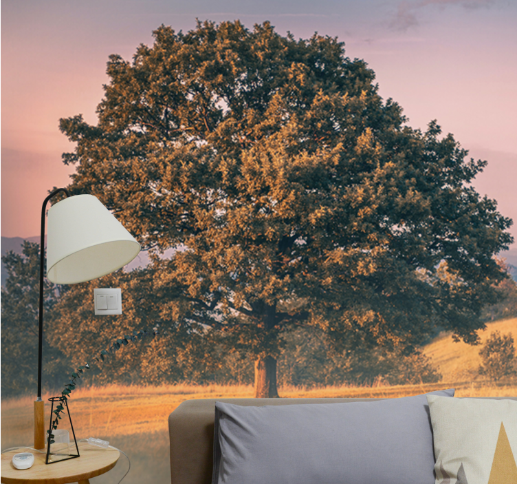 Nature wall mural grand oak tree - TenStickers