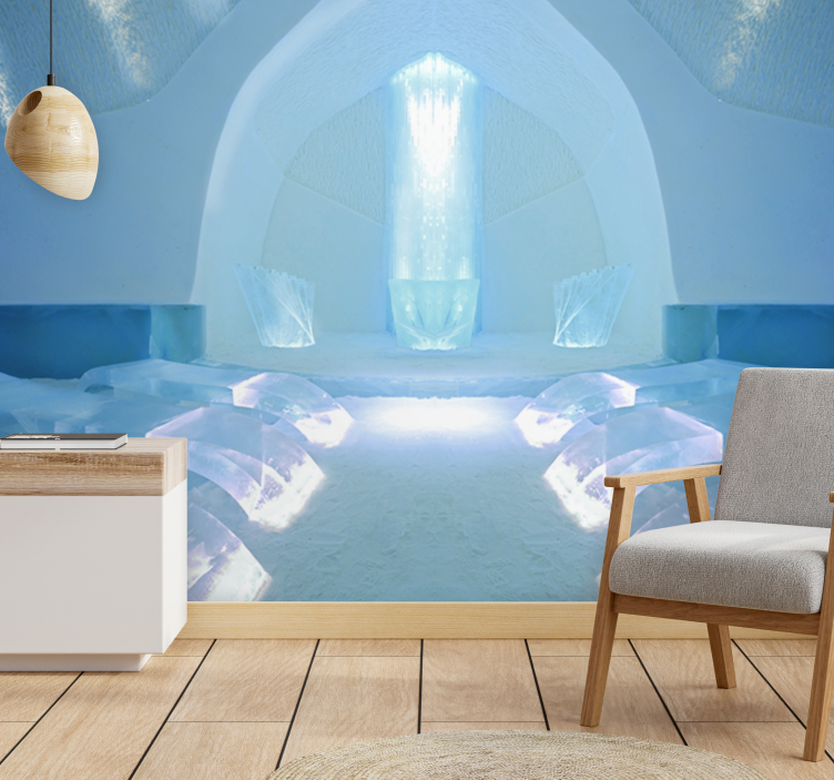 Nature wall mural ice crystal sanctuary - TenStickers