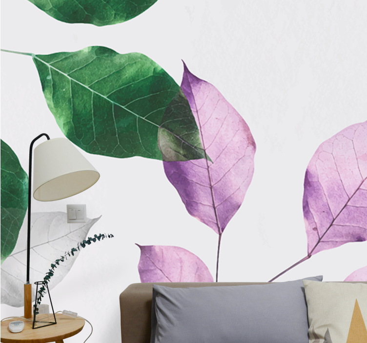 Nature wall mural leafy botanical touches - TenStickers