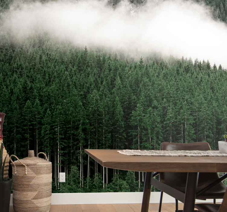 Nature wall mural majestic forest landscape - TenStickers