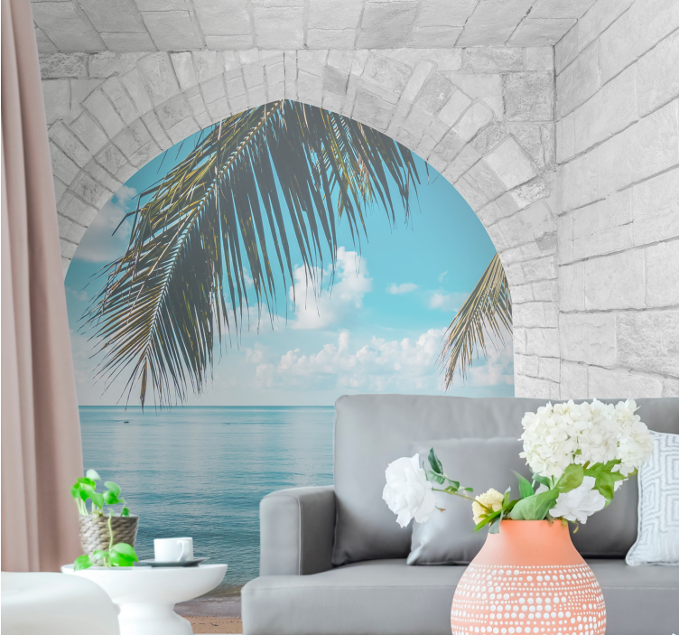 Nature wall mural tropical oasis retreat - TenStickers