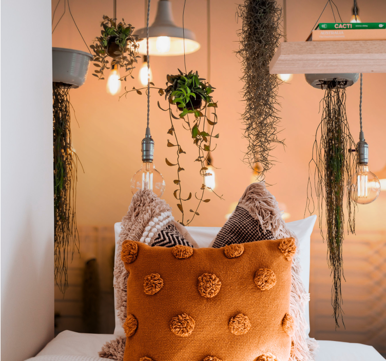 Nature wall mural with hanging greenery details - TenStickers