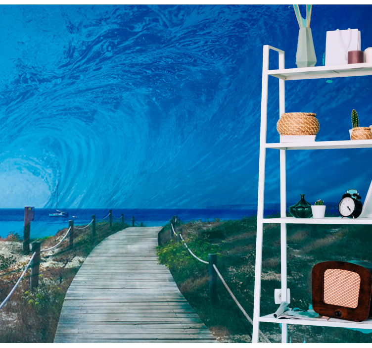 Ocean Wave Pathway sea mural - TenStickers