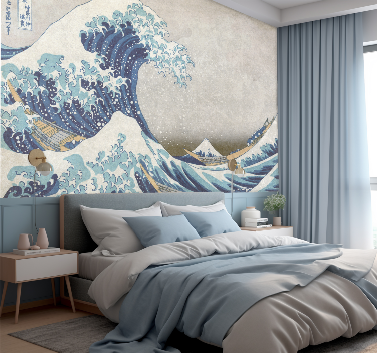 Old style Kanagawa paint Classic Art Wall Mural - TenStickers