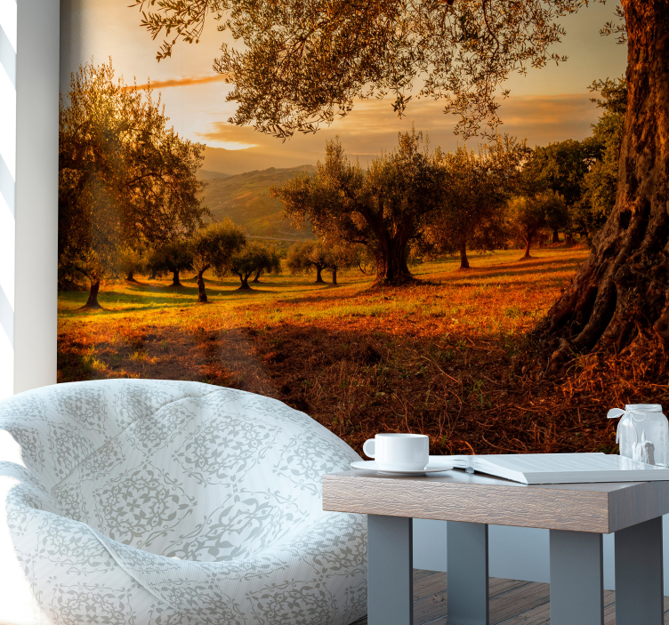 Olive trees tree wall mural - TenStickers
