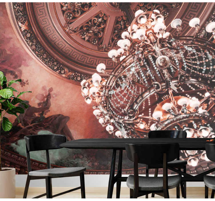 Opulent chandelier detail photo mural - TenStickers