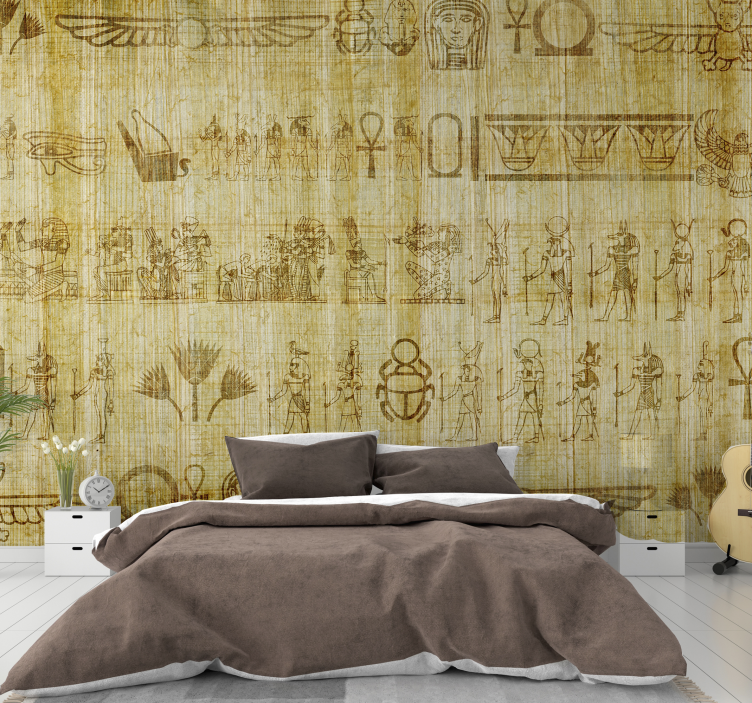 Painting wall mural ancient egyptian symbols - TenStickers