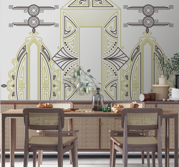 Painting wall mural geometric elegance - TenStickers