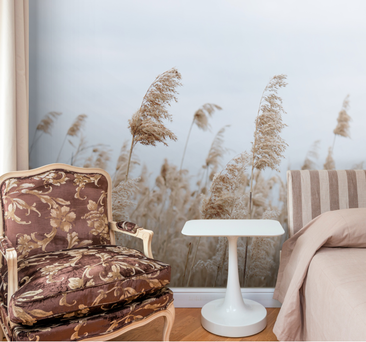 Pampas grass serenity meadow wall mural - TenStickers