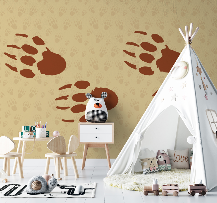 Paw Prints animal wall mural - TenStickers