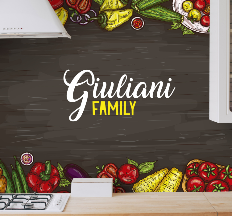 Personalized wall mural fresh produce showcase - TenStickers