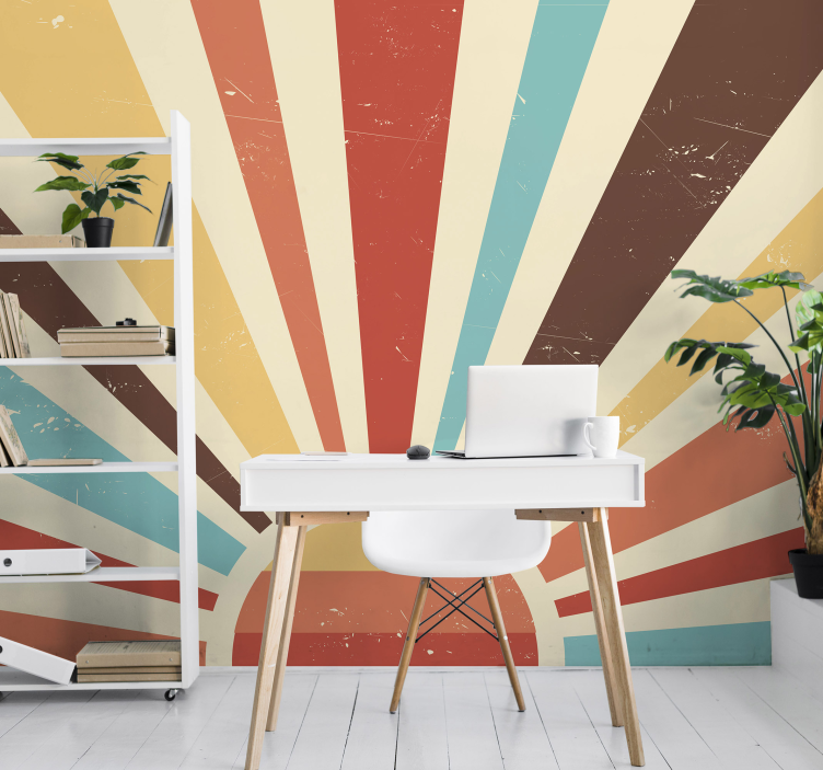 Abstract Vintage Sunset photomural - TenStickers