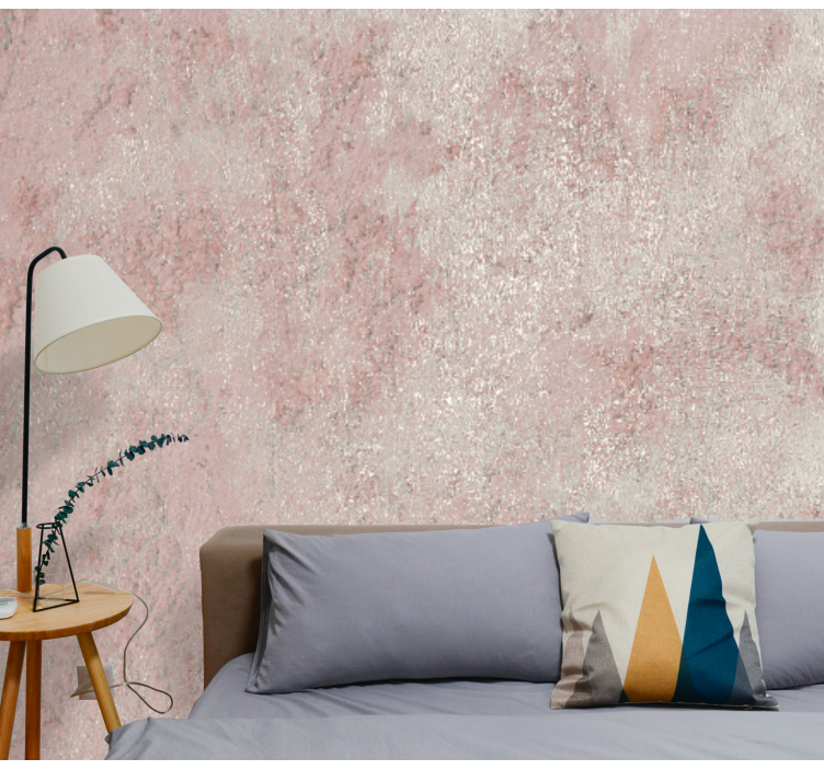 Pink and gray fog concrete stone wall mural - TenStickers