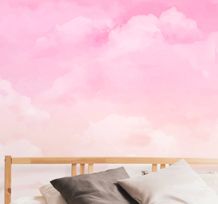 Pink pastel sky background Teenage Wall Murals - TenStickers